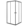 Kerra Olga Black 90x90 cm szögletes zuhanykabin zuhanytálca nélkül