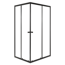 Kerra Olga SQ Element 80x100 fekete szögletes zuhanykabin tálca nélkül kád, zuhanykabin