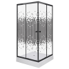 Kerra Pixel SQ 80 fekete szögletes zuhanykabin Victor plus tálcával