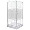 Kerra Pixel SQ 90 fehér szögletes zuhanykabin Victor plus tálcával