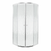 Kerra Pixel White 80x80 cm íves tolóajtós zuhanykabin 4 mm biztonsági üveggel tálca nélkül, króm kerettel, 183 cm magas