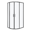 Kerra Solid RA 100x80 BL íves duplaajtós aszimmetrikus zuhanykabin tálca nélkül