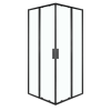 Kerra Solid SQ 90 fekete szögletes zuhanykabin tálca nélkül