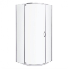 Kerra Splash íves zuhanykabin tálca nélkül 79x79x190cm - króm profil, víztiszta üveg kád, zuhanykabin