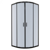 Kerra Tiara Black 80x80 cm íves tolóajtós zuhanykabin 6 mm biztonsági üveggel tálca nélkül, fekete kerettel, 190 cm magas