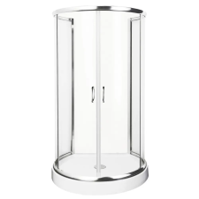 Kerra Vibe íves falsíkra szerelhető zuhanykabin zuhanytálcával kád, zuhanykabin