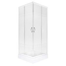 Kerra Xenia SQ 80 fehér szögletes zuhanykabin Victor plus tálcával kád, zuhanykabin
