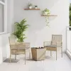  Kert Bistro Készlet 3 pcs Bézs polirattan