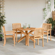  Kert étkező szett 3 pcs Barna Tömör akácfa kerti bútor