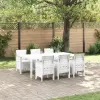  Kert étkező szett 7 pcs Fehér Polt rattan
