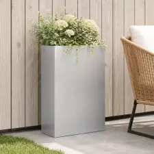  Kerti cserép Ezüst 40 x 20 x 75 cm Horganyzott Acél kerti dekoráció