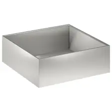  Kerti cserép Ezüst 60 x 60 x 20 cm Rozsdamentes Acél kerti dekoráció