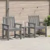 Kerti étkezőszék 2 pcs Világosszürke 65,5 x 59 x 88 cm HDPE