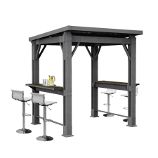  Kerti grill pavilon, pulttal, tetővel kerti tárolás