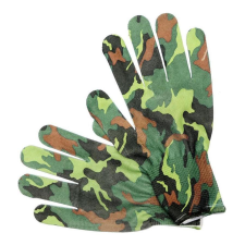  Kerti kesztyű terepmintás, 8-as méret TO-74113 védőkesztyű