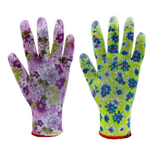  Kerti Kesztyű, virágmintás 7-es TOP PU FLOWER védőkesztyű