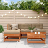  Kerti lounge szett 5 pcs Viaszbarna Tömör Fenyőfa