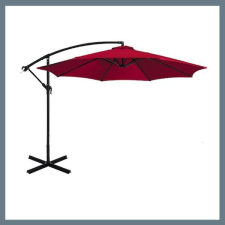  Kerti napernyő – 300 cm átmérő, dönthető, acélvázas, vízálló, piros UM002R kerti bútor