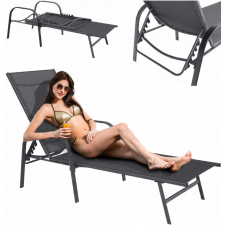  Kerti napozóágy - sötétszürke 195x69x94cm 62265 kerti bútor