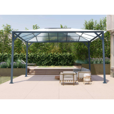 kerti pavilon LANITPLAST 43 antracit + átlátszó PC LG2470 kerti bútor