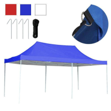  Kerti pavilon, összecsukható, 2.9 x 5.7 m, piros kerti bútor