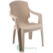  Kerti szék,Infinitty, polipropilén, rattan szövésű modell, krém kerti bútor