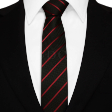  Keskeny nyakkendő - fekete/burgundi6 nyakkendő