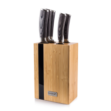 Késkészlet G21 Gourmet Rustic 5 db + bambusz késtartó konyhai eszköz