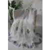  Kész függöny Bolero 77 Barokk törtfehér Szürke minta 280x280cm