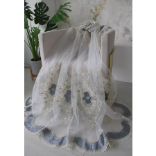  Kész függöny Bolero 77 Barokk törtfehér Szürke minta 280x280cm lakástextília
