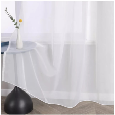 Kész függöny Damaskus Voial Fehér 500x260cm Rúdra húzható lakástextília
