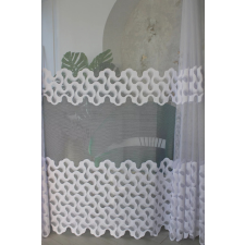  Kész függöny Dorsia fehér modern mintás 200x160cm lakástextília