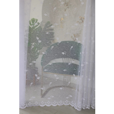  Kész függöny Emily fehér Faleveles minta 300x250cm lakástextília