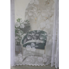  Kész függöny Emily fehér Pipacsos minta 400x250cm lakástextília