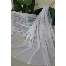  Kész függöny Jacquard fehér Páfrányfenyő mintás  400x180cm lakástextília