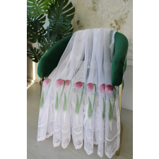  Kész függöny Jacquard Púder Tulipán mintás  400x250cm lakástextília