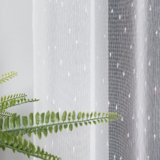 Kész függöny Lux fehér Hópehely minta 500x260cm lakástextília