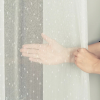  Kész függöny Lux krém Hópehely minta 300x280cm Rúdra húzható