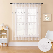  Kész függöny Lynette fehér Hattyú minta 400x150cm lakástextília
