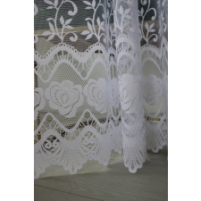  Kész függöny Scarlett fehér Rózsás modern minta 300x180cm lakástextília