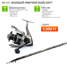  KESZEGEZŐ-PONTYOZÓ ÚSZÓS SZETT 1273-300+2247-140 horgászbot