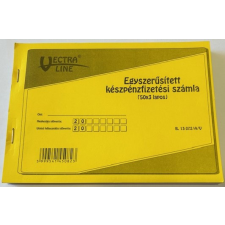 Készpénzfizetési számlatömb VECTRA-LINE 50x3 fekvő 1 áfás nyomtatvány