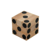  Készségfejlesztő fa dobókocka fekete