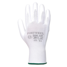  Kesztyű A120 Tenyérmártott Nylon Fehér M/8