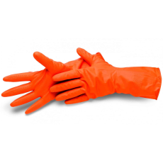  Kesztyű Gumi Latex Narancs M SCH