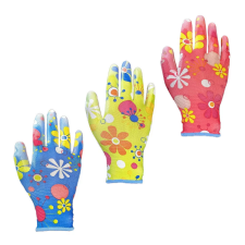  Kesztyű kerti, mintás L védőkesztyű