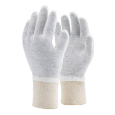  Kesztyű kötött vékony pamut/poliészter duplaszálas TOP COPE2 THIN, fehér, 7 védőkesztyű
