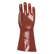  Kesztyű mártott COVERGUARD PVC vegyszerálló sav, lúg és olajálló piros 8-as 2 darab/pár