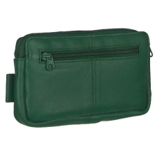  Két karikás zöld bőr kulcstartó Farkas kulcstartó