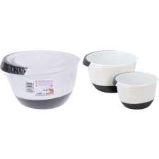  Két keverő/tálaló tál készlet Excellent Houseware, polipropilén, fekete/fehér konyhai eszköz